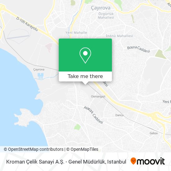 Kroman Çelik Sanayi A.Ş. - Genel Müdürlük map