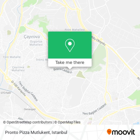 Pronto Pizza Mutlukent map