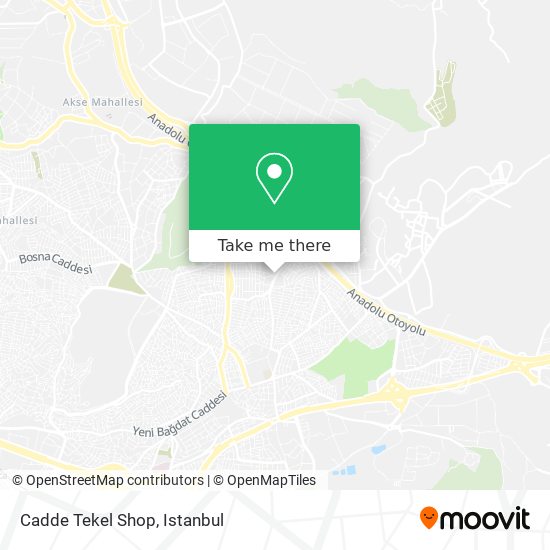 Cadde Tekel Shop map