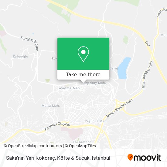 Saka'nın Yeri Kokoreç, Köfte & Sucuk map
