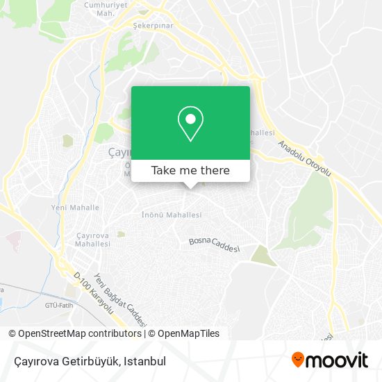 Çayırova Getirbüyük map