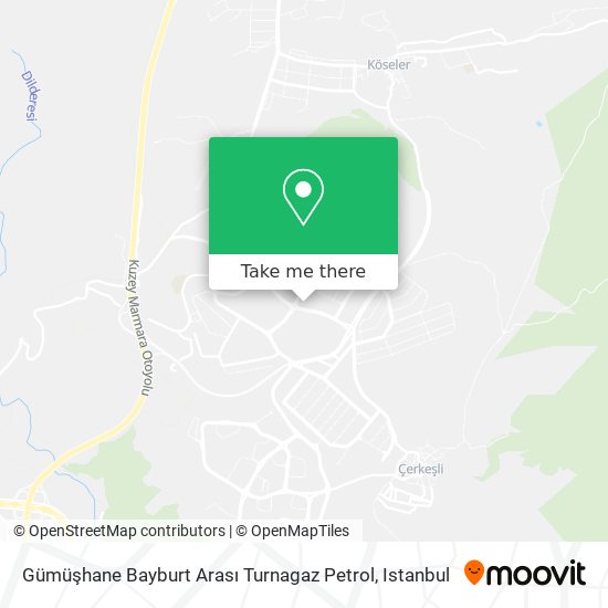 Gümüşhane Bayburt Arası Turnagaz Petrol map