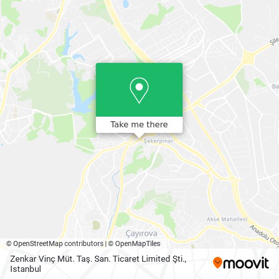 Zenkar Vinç Müt. Taş. San. Ticaret Limited Şti. map