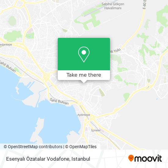 Esenyalı Özatalar Vodafone map