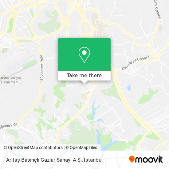 Arıtaş Basınçlı Gazlar Sanayi A.Ş. map