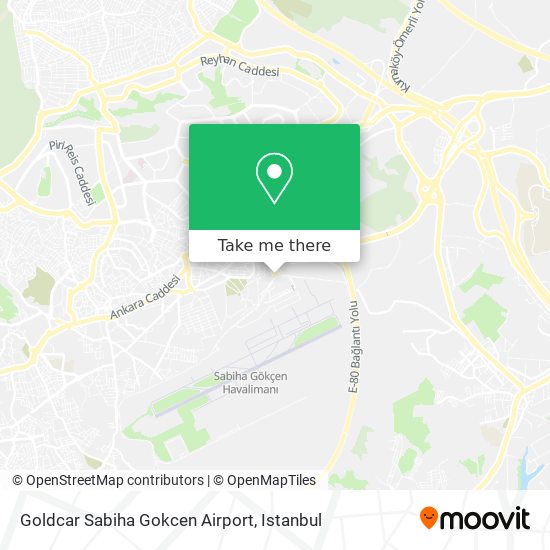 Goldcar Sabiha Gokcen Airport map
