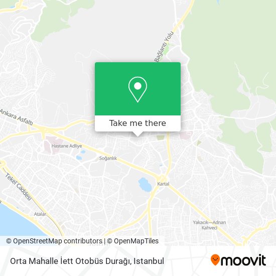 Orta Mahalle İett Otobüs Durağı map