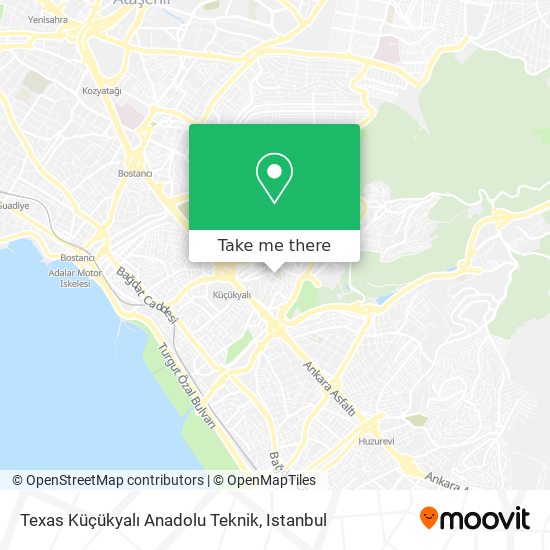 Texas Küçükyalı Anadolu Teknik map