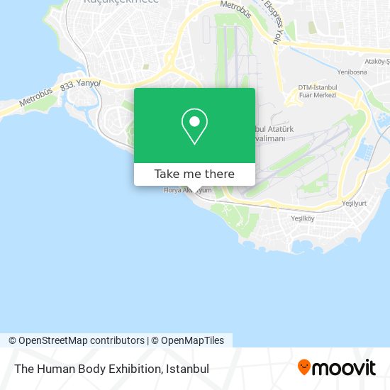 The Human Body Exhibition map