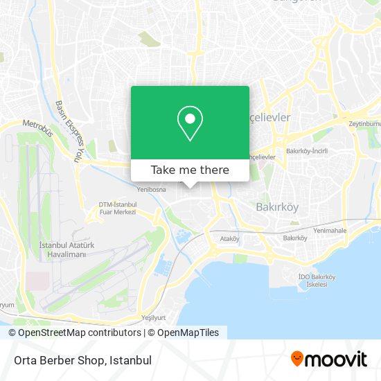 Orta Berber Shop map