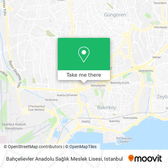 Bahçelievler Anadolu Sağlık Meslek Lisesi map