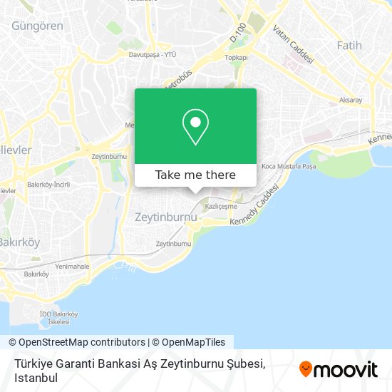 Türkiye Garanti Bankasi Aş Zeytinburnu Şubesi map