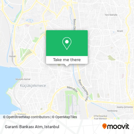 Garanti Bankası Atm map