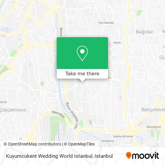Kuyumcukent Wedding World Istanbul map