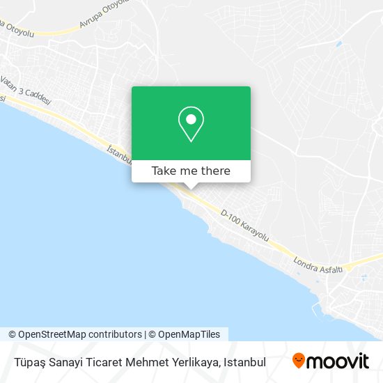 Tüpaş Sanayi Ticaret Mehmet Yerlikaya map