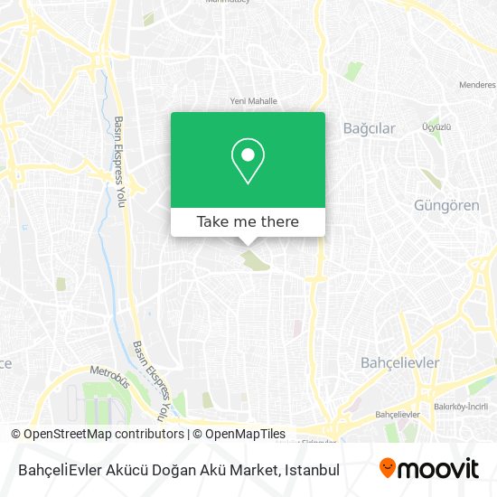 Bahçeli̇Evler Akücü Doğan Akü Market map