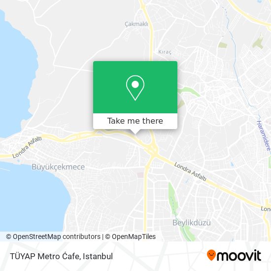 TÜYAP Metro Ćafe map