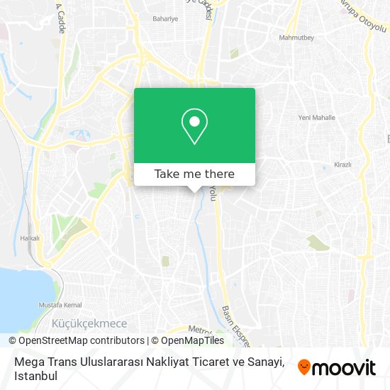 Mega Trans Uluslararası Nakliyat Ticaret ve Sanayi map