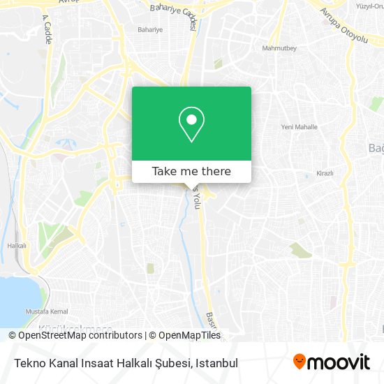 Tekno Kanal Insaat Halkalı Şubesi map