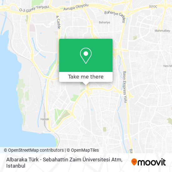 Albaraka Türk - Sebahattin Zaim Üniversitesi Atm map