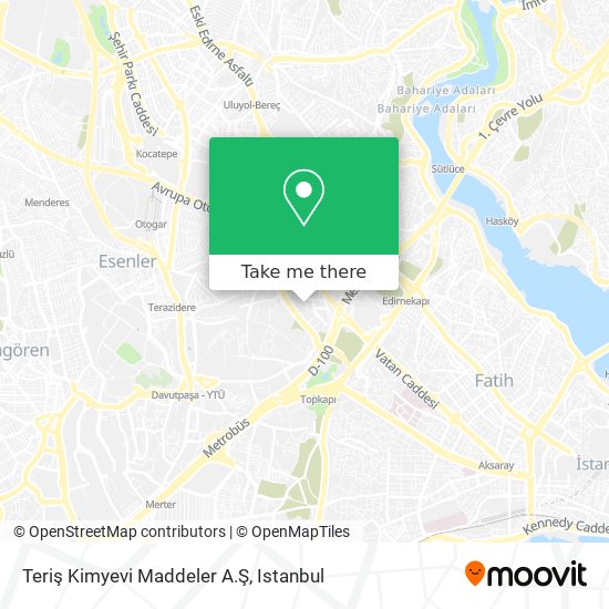 Teriş Kimyevi Maddeler A.Ş map