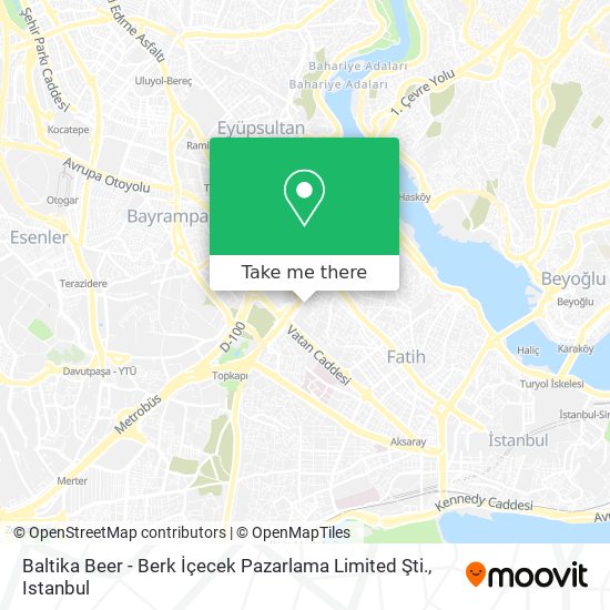 Baltika Beer - Berk İçecek Pazarlama Limited Şti. map