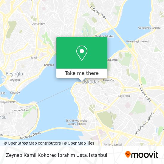 Zeynep Kamil Kokorec Ibrahim Usta map