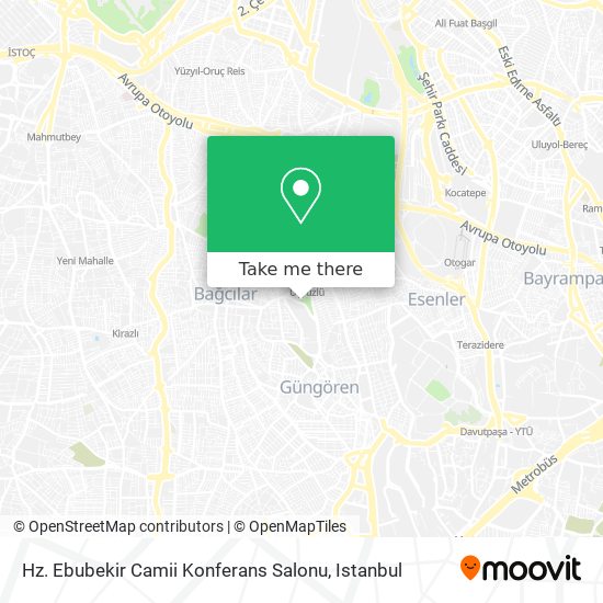 Hz. Ebubekir Camii Konferans Salonu map