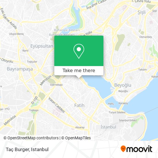 Taç Burger map