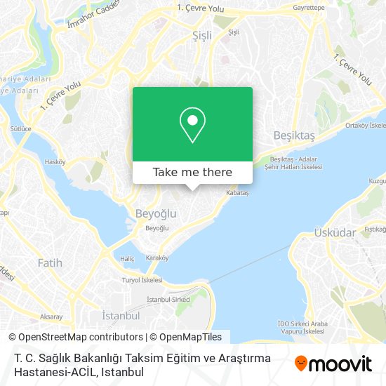 T. C. Sağlık Bakanlığı Taksim Eğitim ve Araştırma Hastanesi-ACİL map