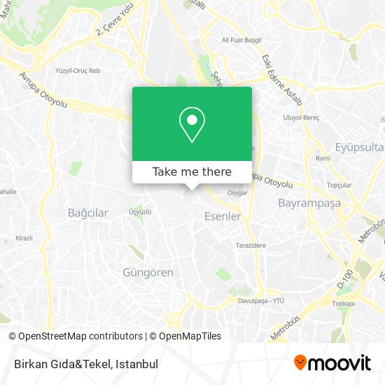 Birkan Gıda&Tekel map