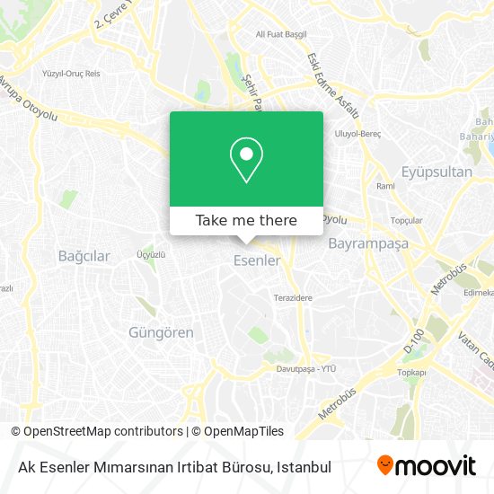 Ak Esenler Mımarsınan Irtibat Bürosu map