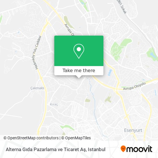 Alterna Gıda Pazarlama ve Ticaret Aş map