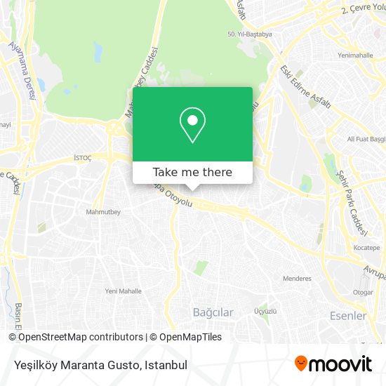 Yeşilköy Maranta Gusto map