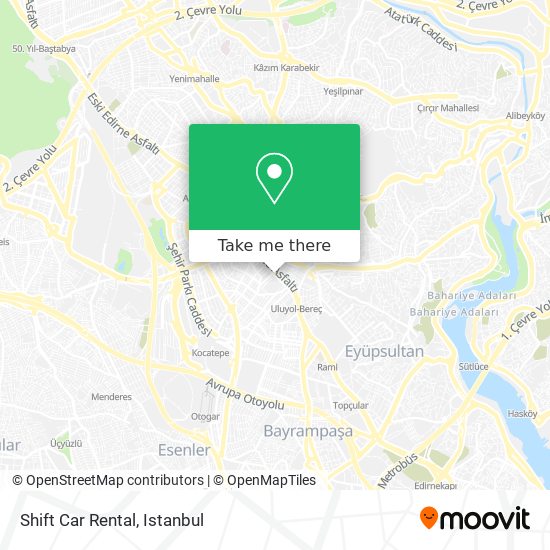 Shift Car Rental map