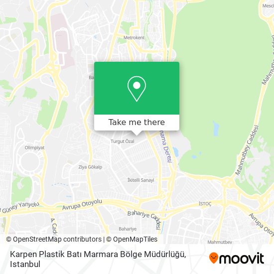 Karpen Plastik Batı Marmara Bölge Müdürlüğü map