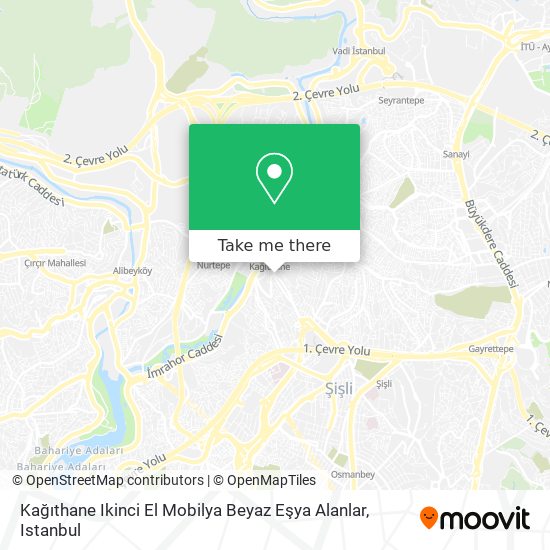 Kağıthane Ikinci El Mobilya Beyaz Eşya Alanlar map