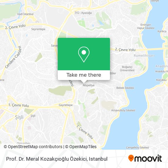 Prof. Dr. Meral Kozakçıoğlu Özekici map