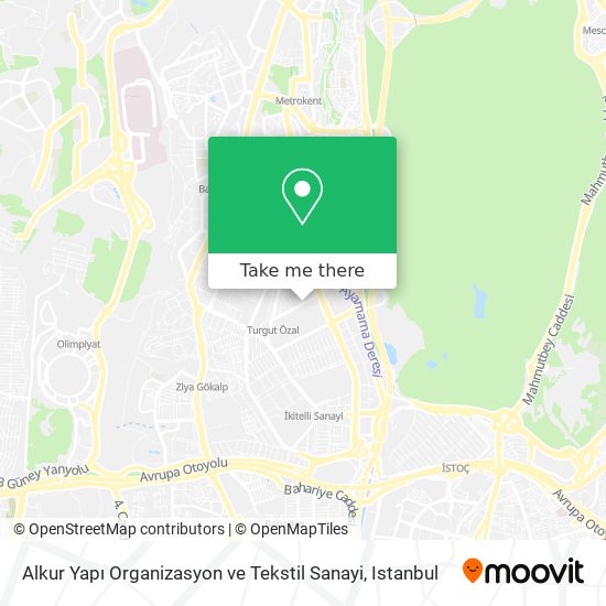 Alkur Yapı Organizasyon ve Tekstil Sanayi map