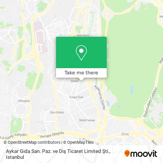 Aykar Gida San. Paz. ve Diş Ticaret Limited Şti. map