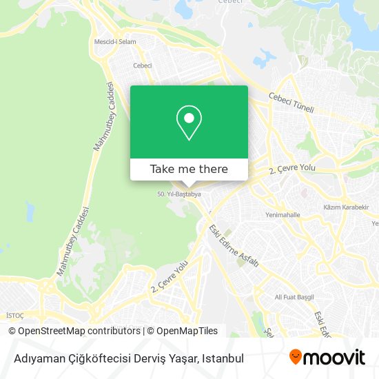 Adıyaman Çiğköftecisi Derviş Yaşar map