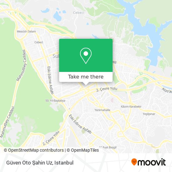 Güven Oto Şahin Uz map