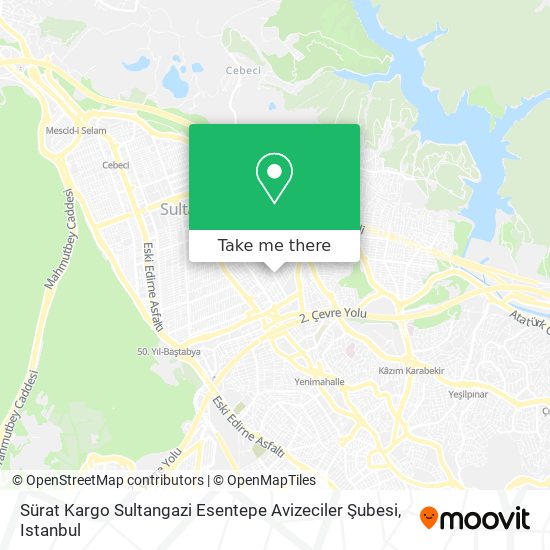 Sürat Kargo Sultangazi Esentepe Avizeciler Şubesi map