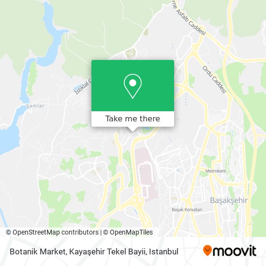 Botanik Market, Kayaşehir Tekel Bayii map