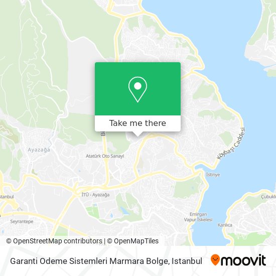 Garanti Odeme Sistemleri Marmara Bolge map