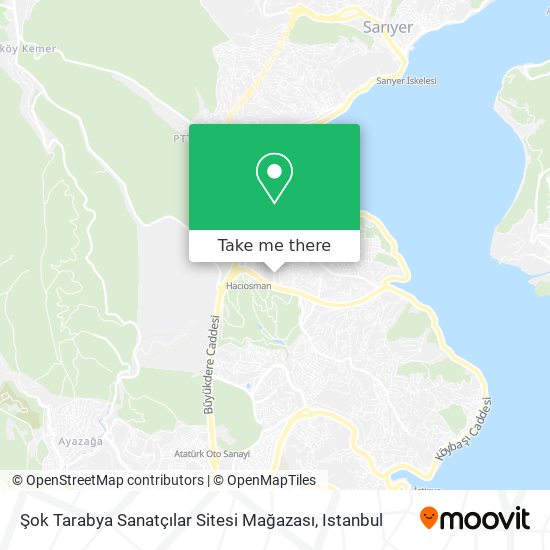 Şok Tarabya Sanatçılar Sitesi Mağazası map