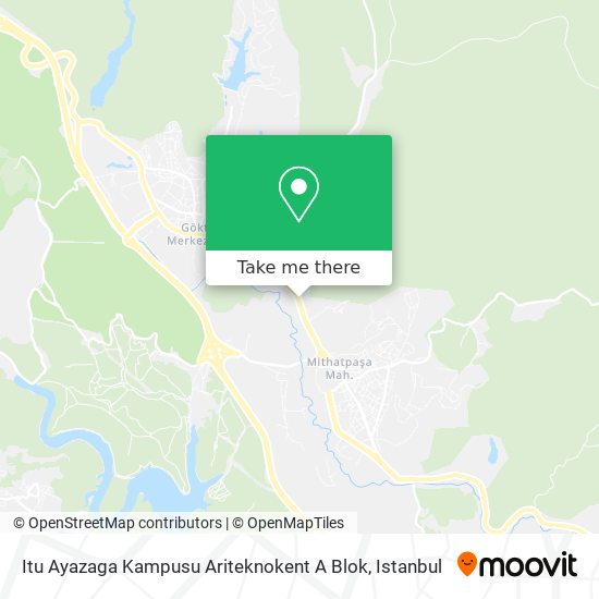 Itu Ayazaga Kampusu Ariteknokent A Blok map