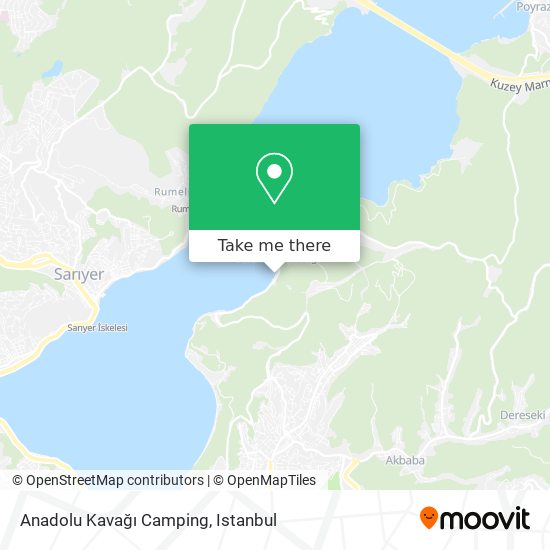 Anadolu Kavağı Camping map