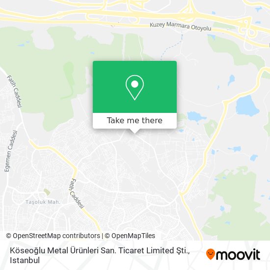 Köseoğlu Metal Ürünleri San. Ticaret Limited Şti. map