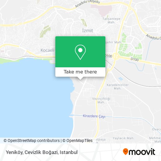 Yeniköy, Cevizlik Boğazi map
